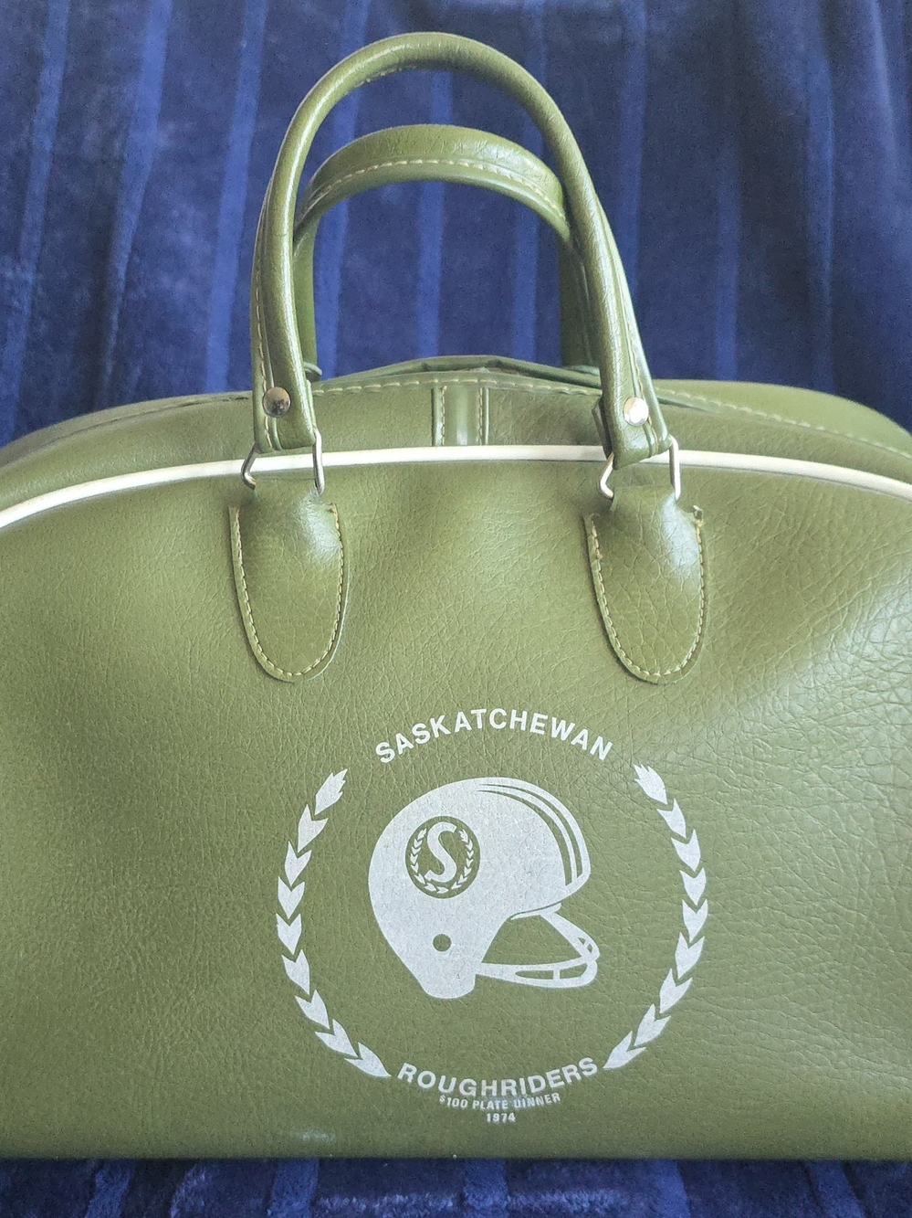 Vintage 1974 Saskatchewan Roughriders $100 Plate Dinner Bag CFL Memorabilia